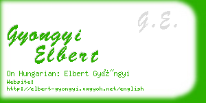 gyongyi elbert business card